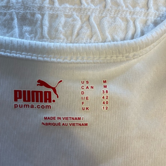Women’s Puma white running tank top.  Size M. - Picture 2 of 2